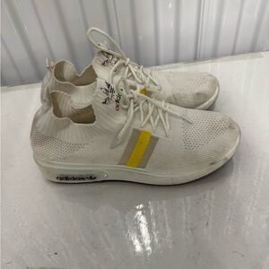Adidas Knit Sneakers in White and Yellow size 7 men’s
